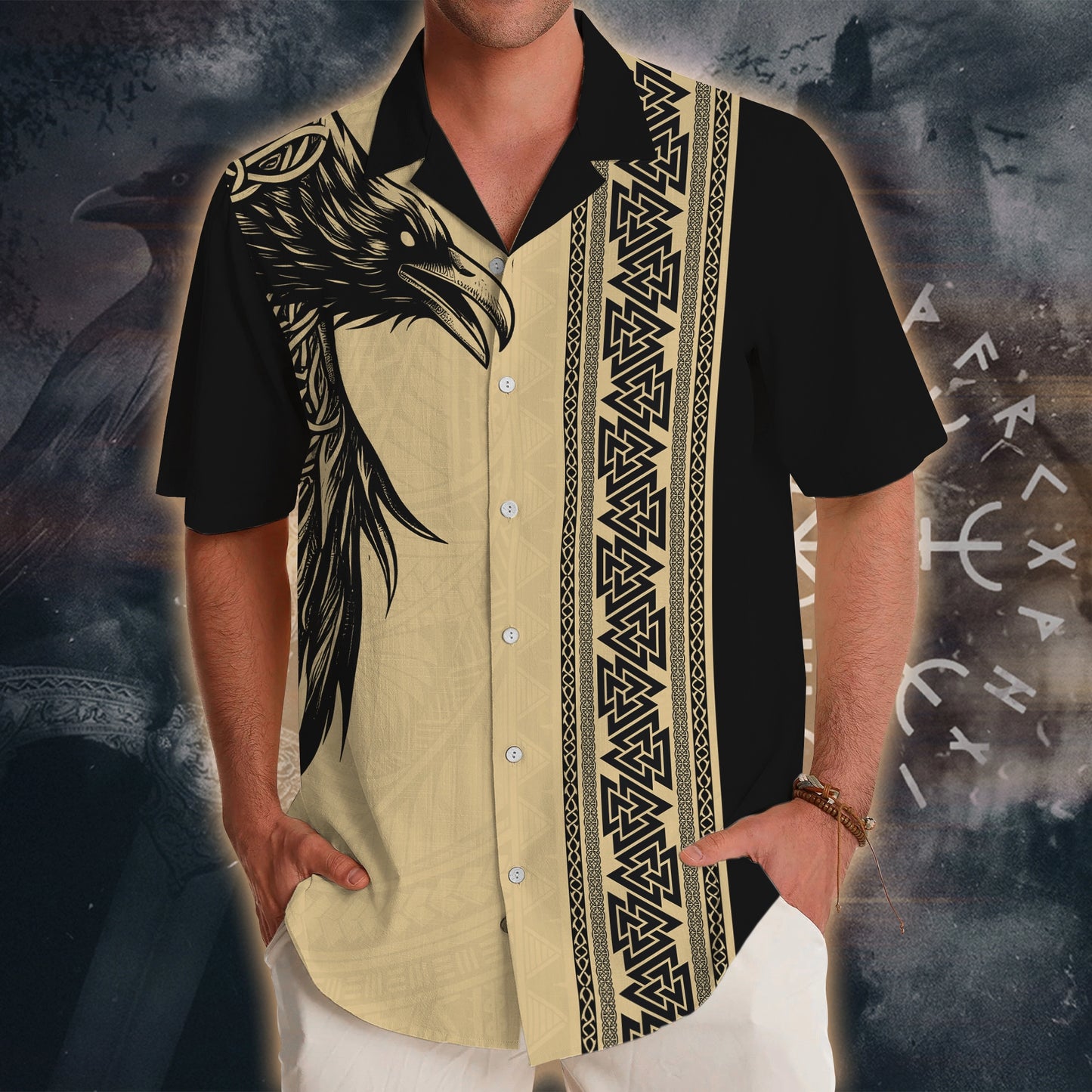 Raven Norse Viking Rune Celtic – Hawaii Shirt