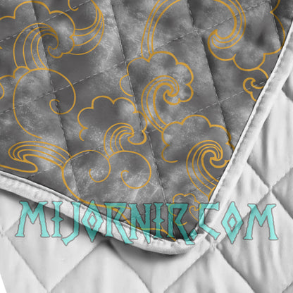 Golden Jormungandr  - Viking Quilt Set