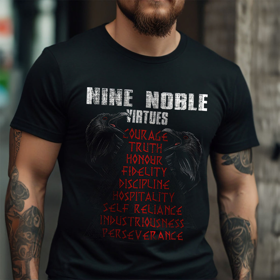 Nine Noble Virtues Viking T Shirt