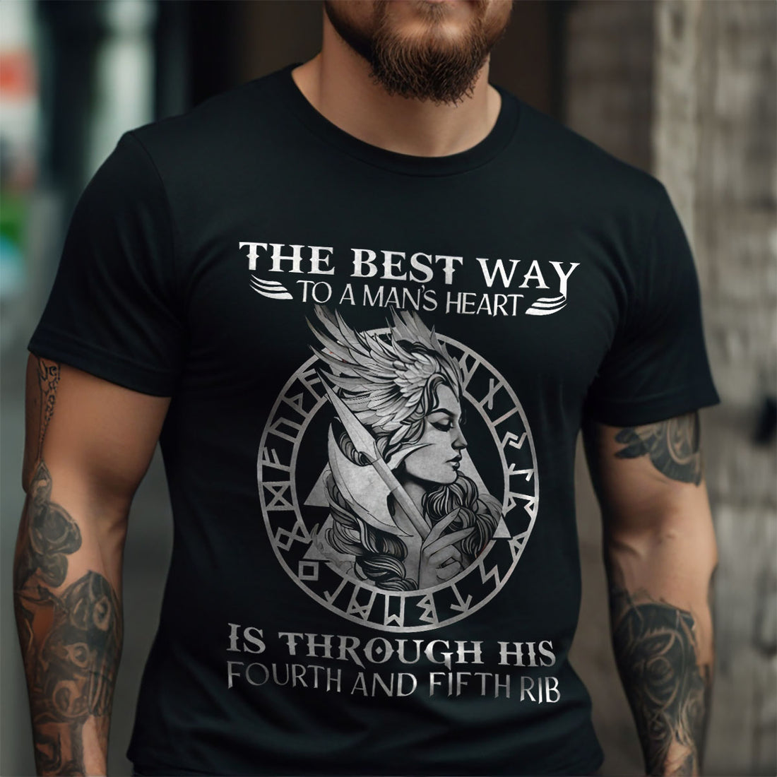 The Best Way To Mans Heart Viking T Shirt