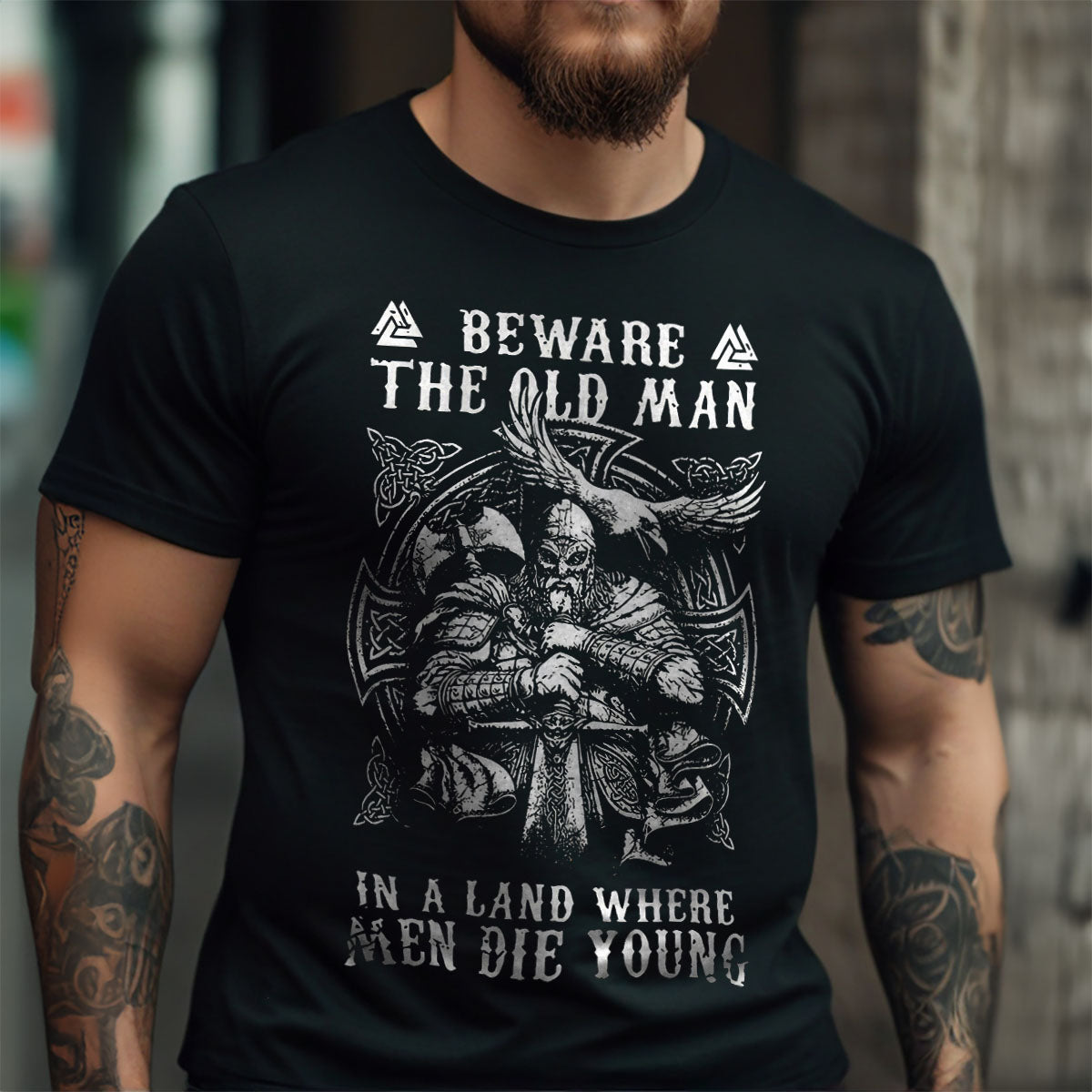 Viking Beware Old  Viking T Shirt