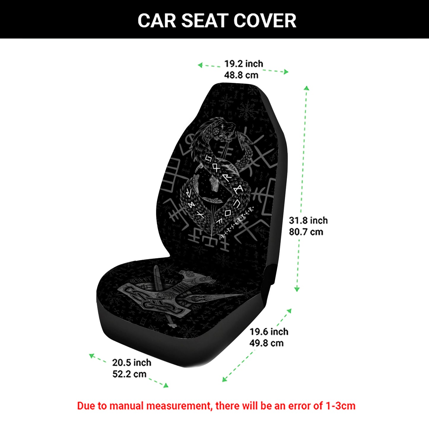 Jormungandr Berserker- Viking Car Seat Cover