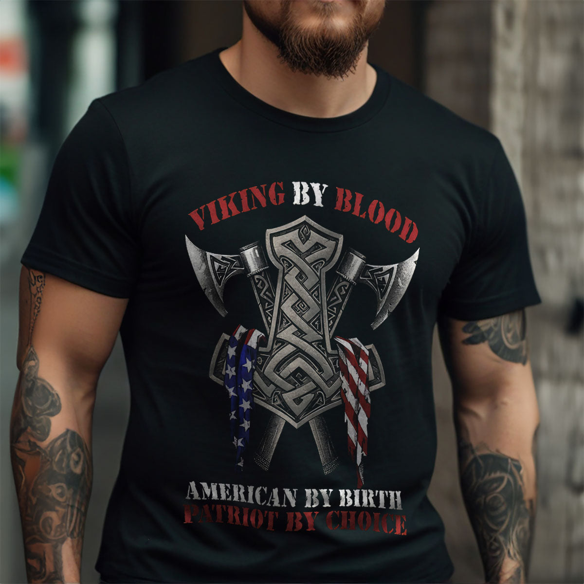 Viking By Blood American Viking T Shirt