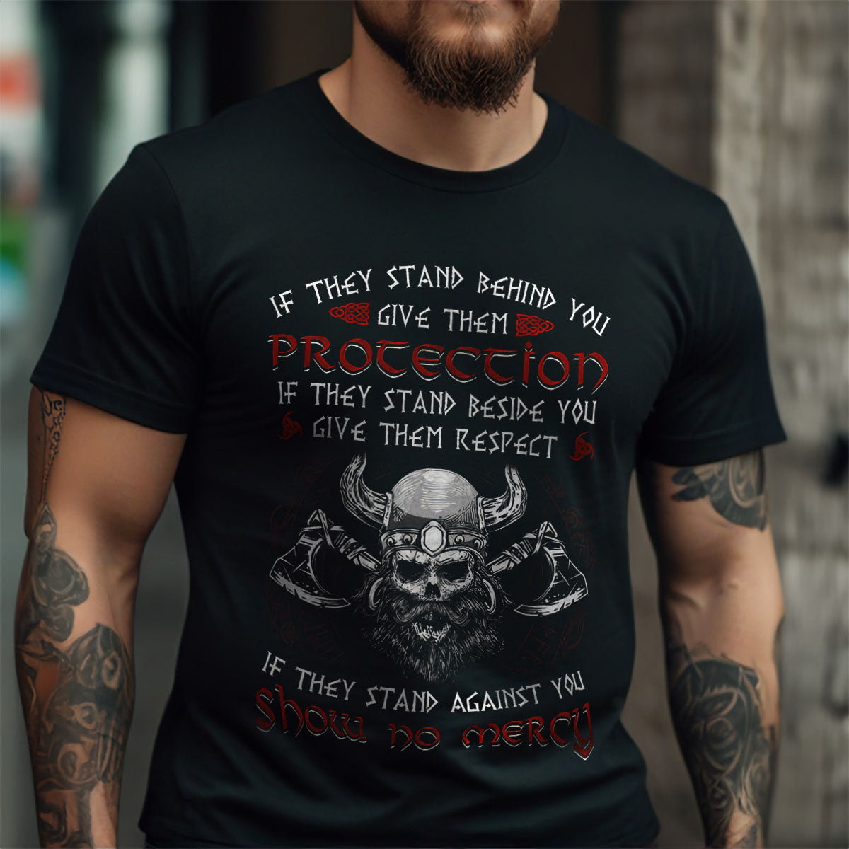 Protect Them Show No Mercy Viking T Shirt