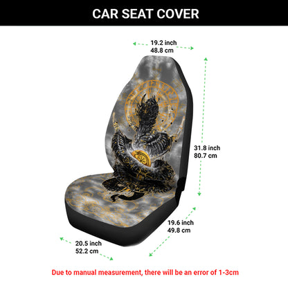 Golden Jormungandr - Viking Car Seat Cover