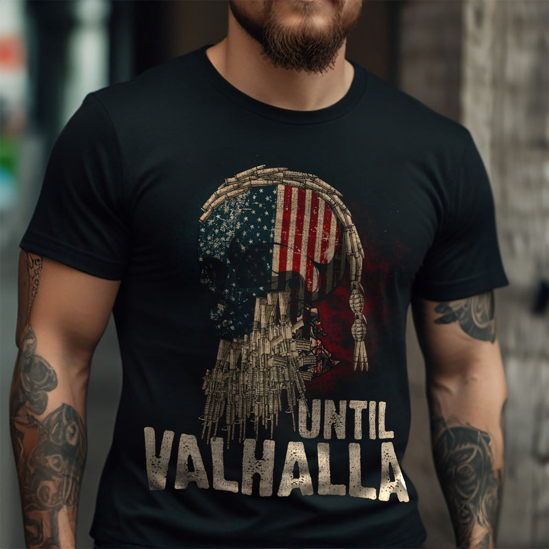 Until Valhalla Viking  T Shirt