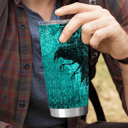 Viking Rune Raven - Viking Tumbler