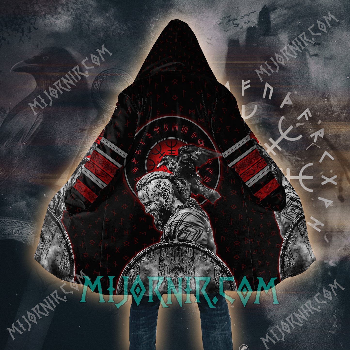 Warrior of the Raven Clan - Viking Hooded Cloak