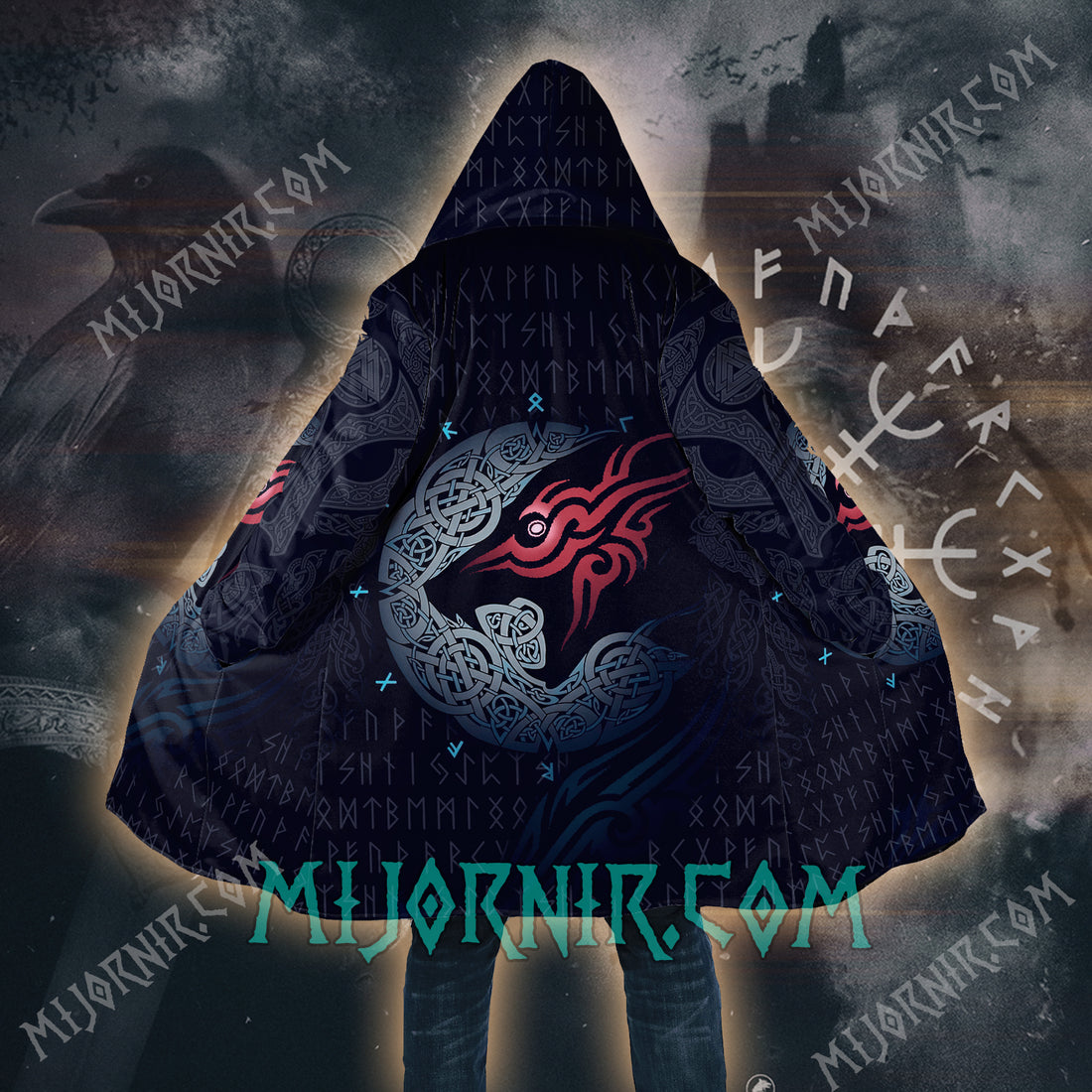 Howl of the Viking Wolf - Viking Hooded Cloak