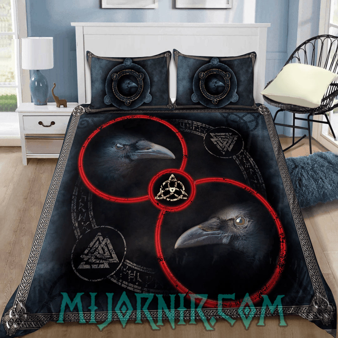 Odin's Ravens - Viking Duvet Cover