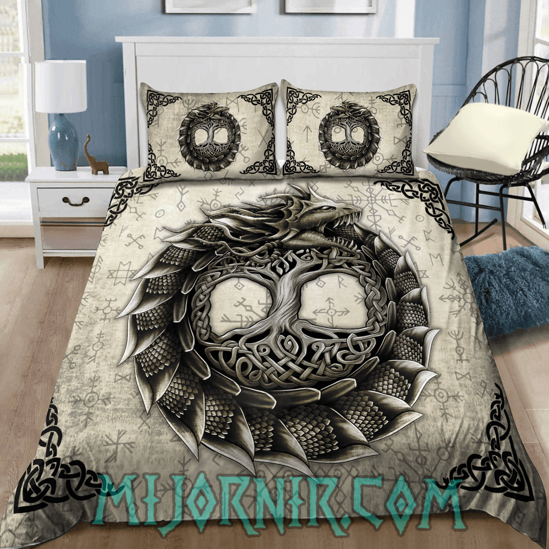 Jormungandr's Embrace - Viking Duvet Cover