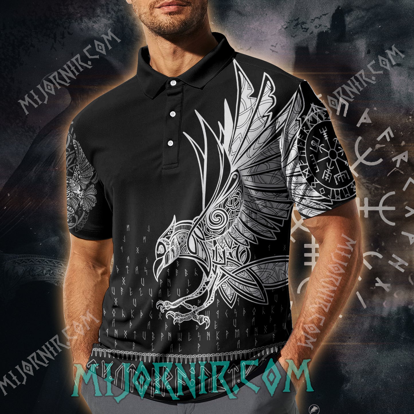 Nordic Raven - Viking Polo Shirt