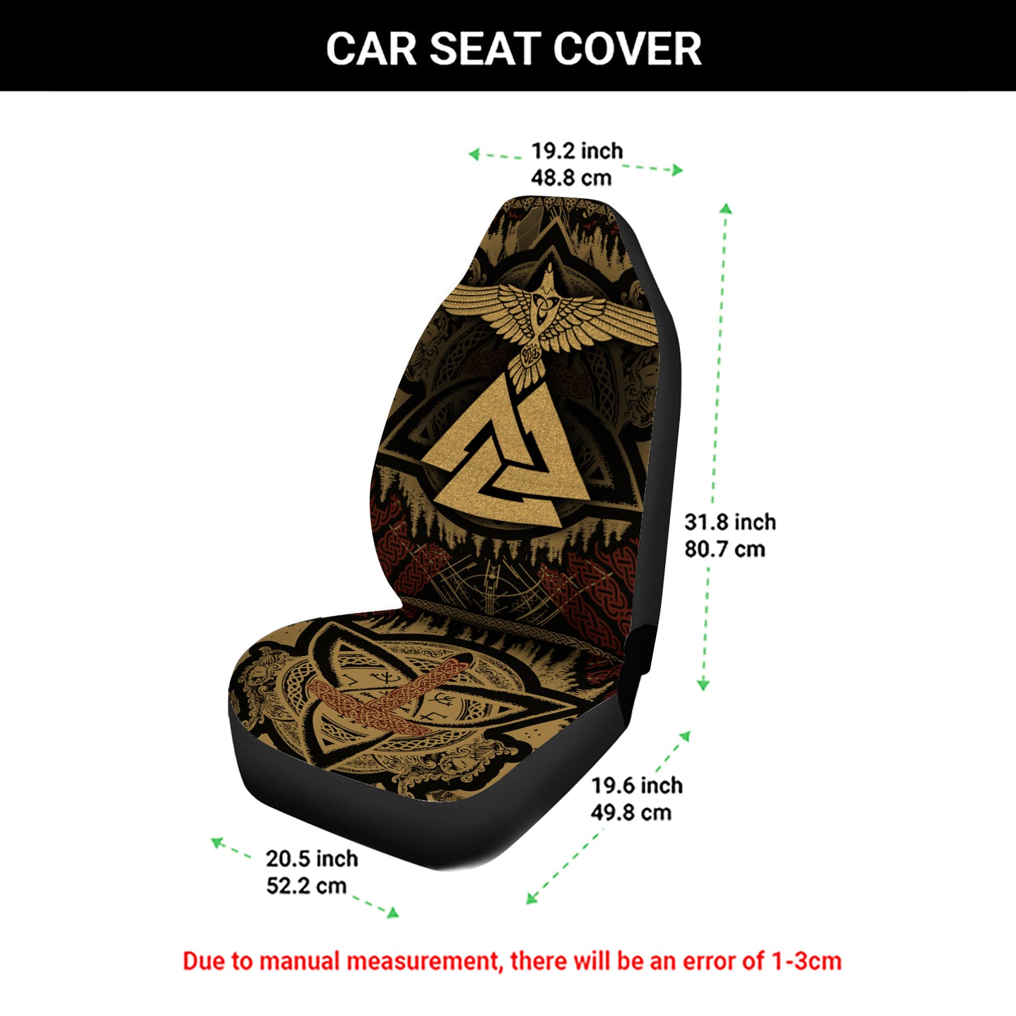 Valknut Wisdom - Viking Car Seat Cover