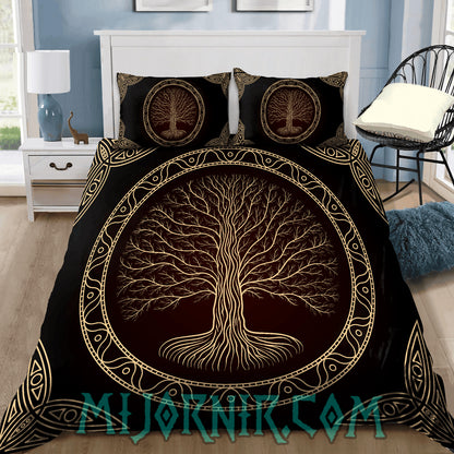 Yggdrasil Gold Essence - Viking Duvet Cover