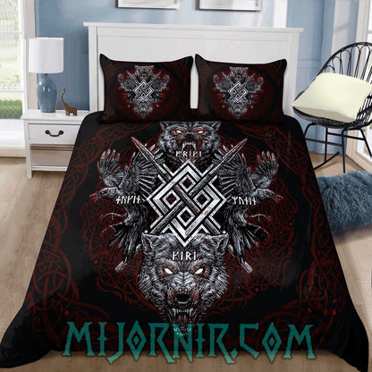 Fenrir's Wrath - Viking Duvet Cover