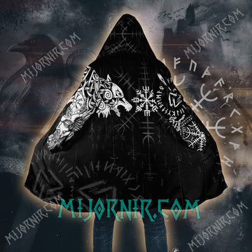 Fenrir’s Midnight Howl - Viking Hooded Cloak