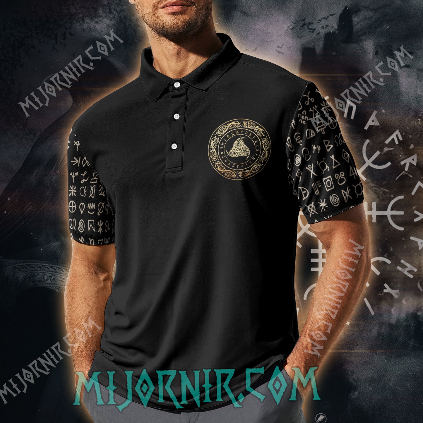 Odin's Rune Power - Viking Polo Shirt