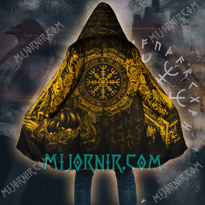 Helm of Awe & Valhalla Calling - Viking Hooded Cloak