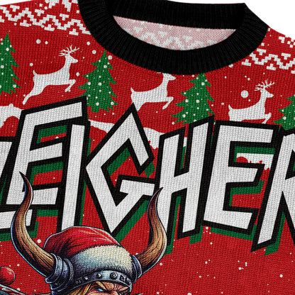 Santa's Viking Sleigher - Viking Ugly Christmas Sweater