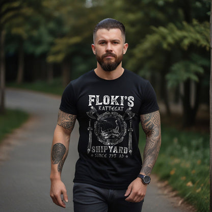 Mens Flokis Shipyar Viking T Shirt