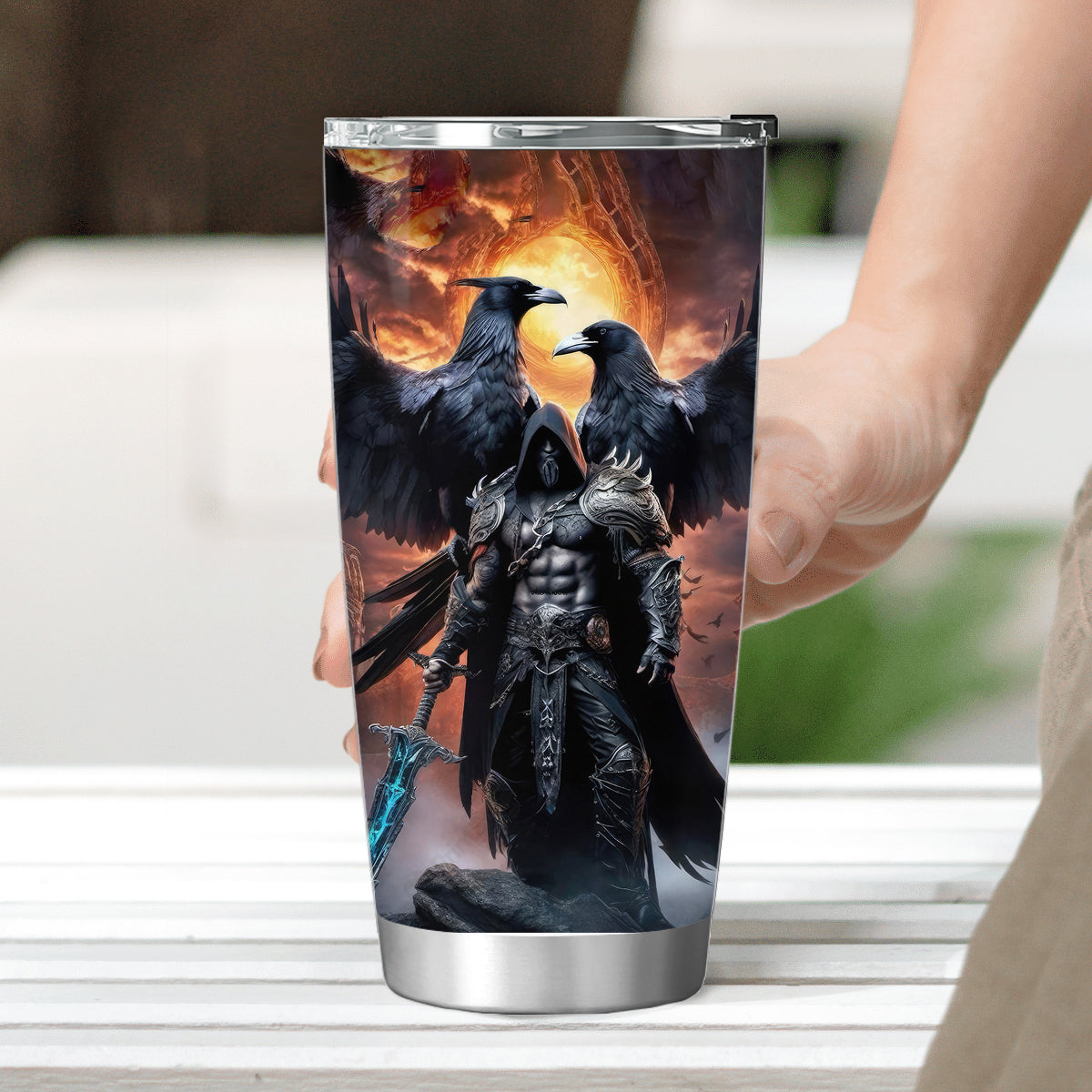 Valhalla Raven Warrior Tumbler