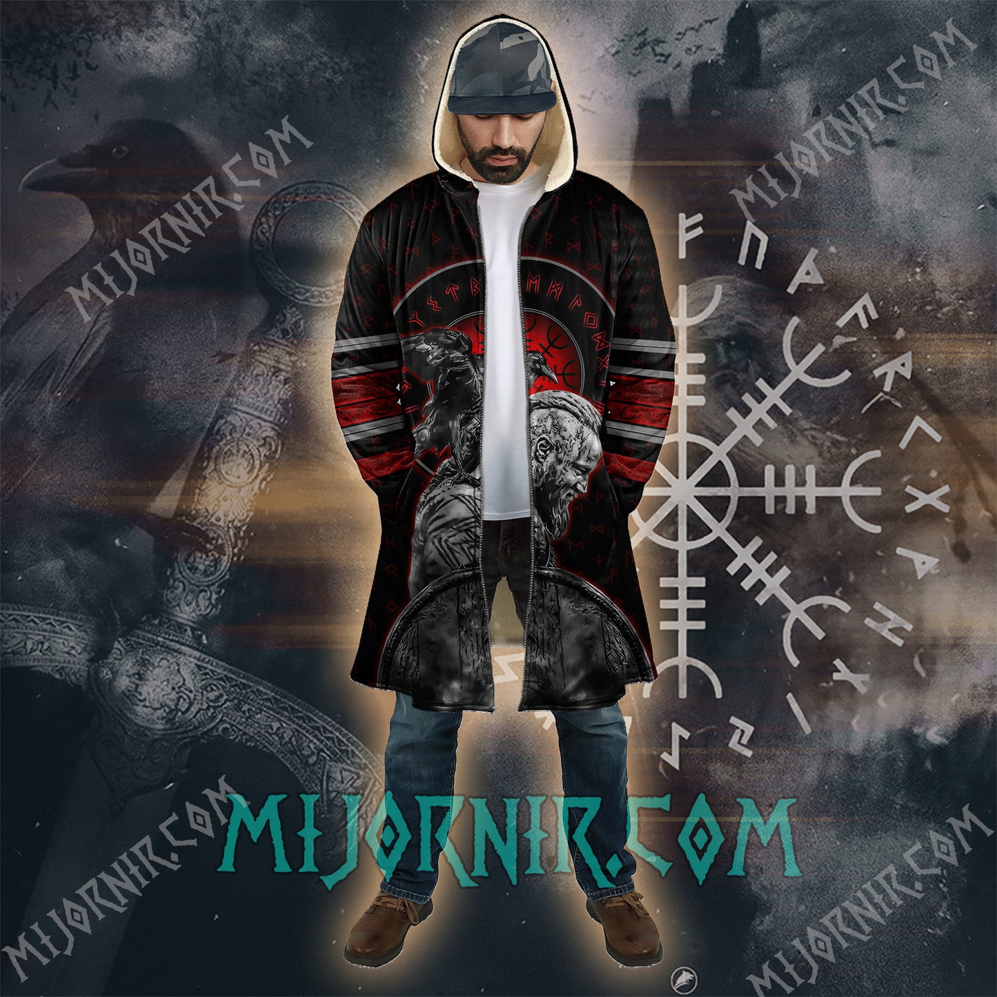 Warrior of the Raven Clan - Viking Hooded Cloak