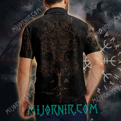 Norse Raven Viking Polo Shirt - All-Over Print Casual Wear