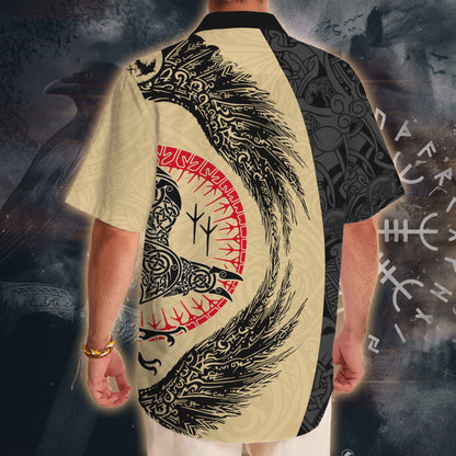 Nordic Raven Rune  – Hawaii Shirt