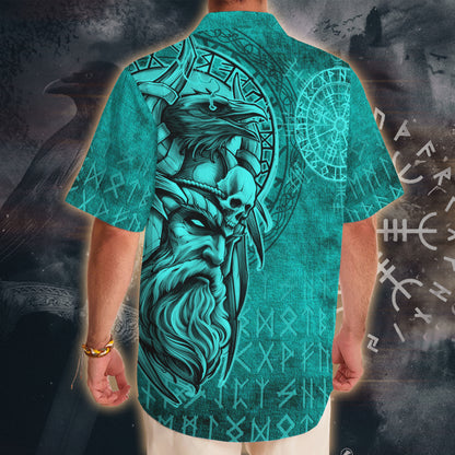 Odin's Gaze Hawaii Shirt - Viking Wisdom Edition