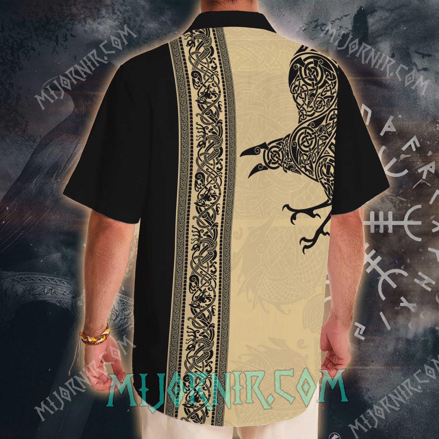 Golden Celtic Raven – Hawaii Shirt