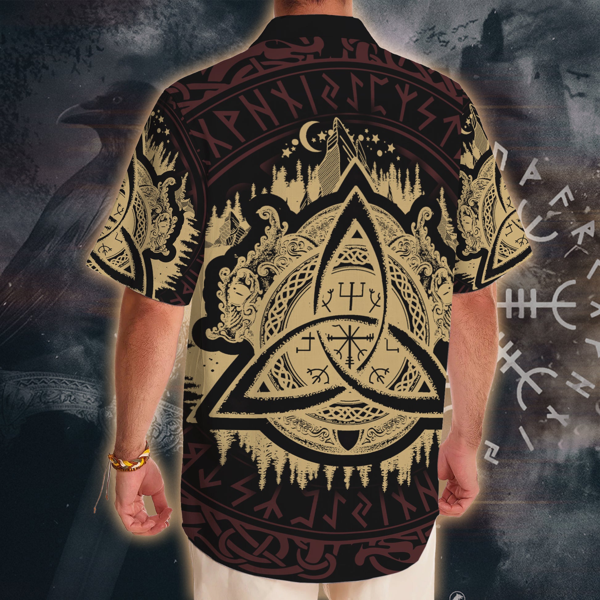 Norse Mythic Emblem Hawaiian Shirt