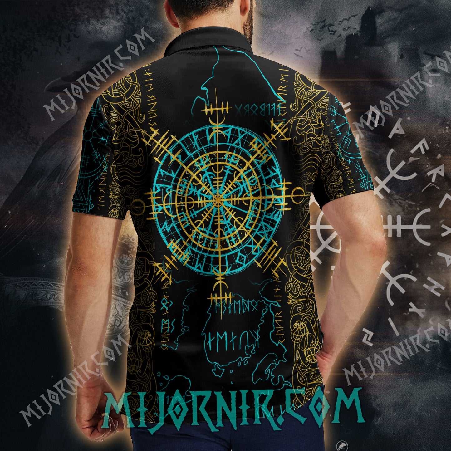 Odin's Gaze Runes - Viking Polo Shirt