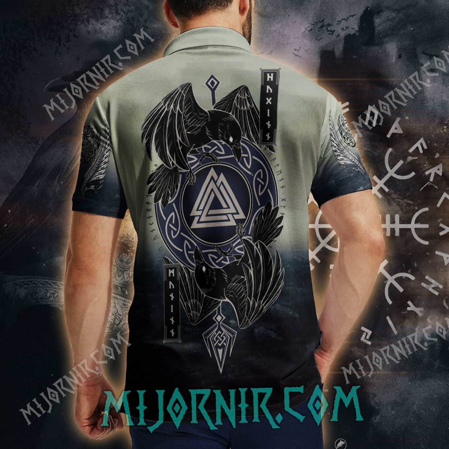 Odin's Huginn And Muninn - Viking Polo Shirt