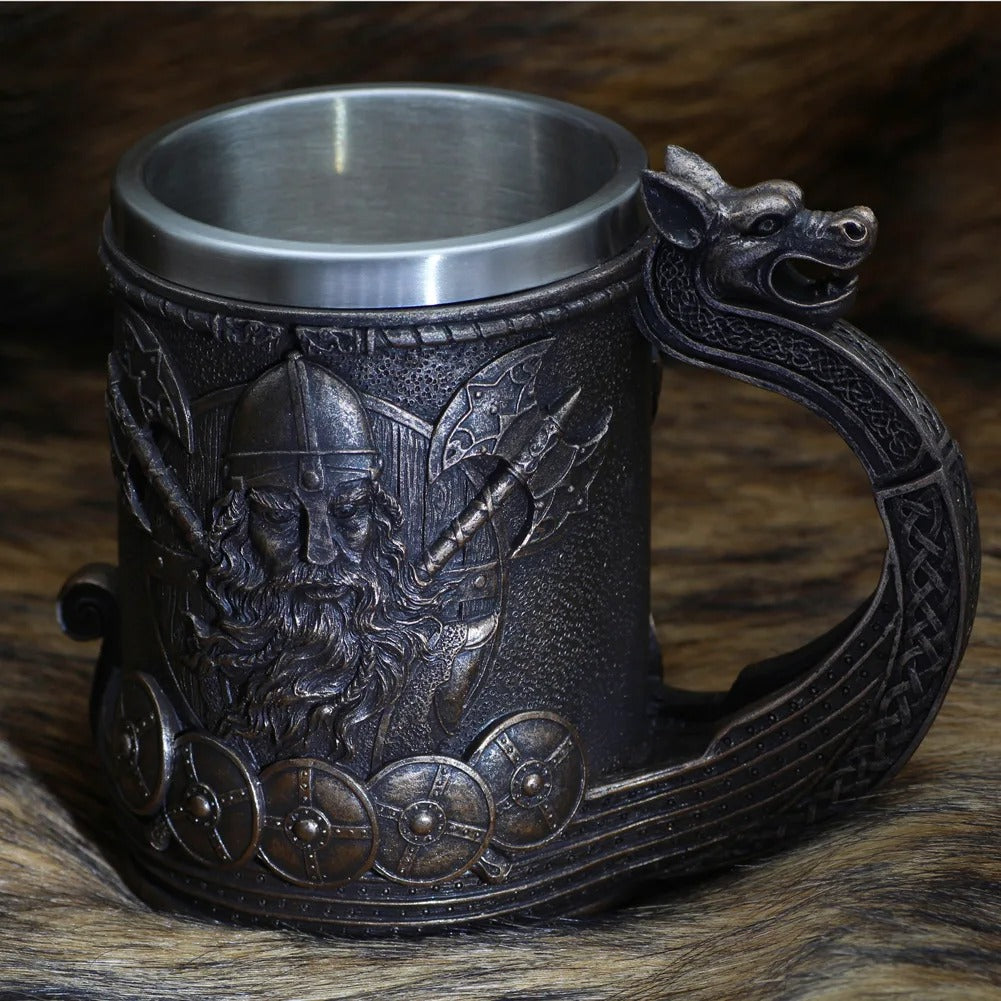 Medieval Viking 3D Stainless Steel Mug