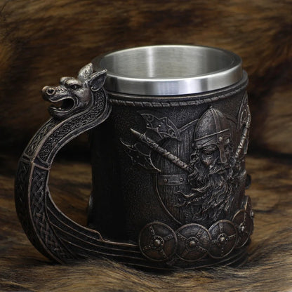 Medieval Viking 3D Stainless Steel Mug