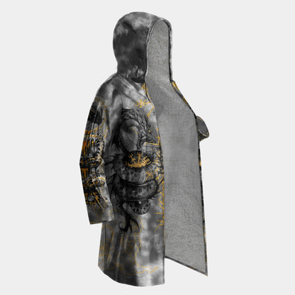 Golden Jormungandr Viking Hooded Cloak