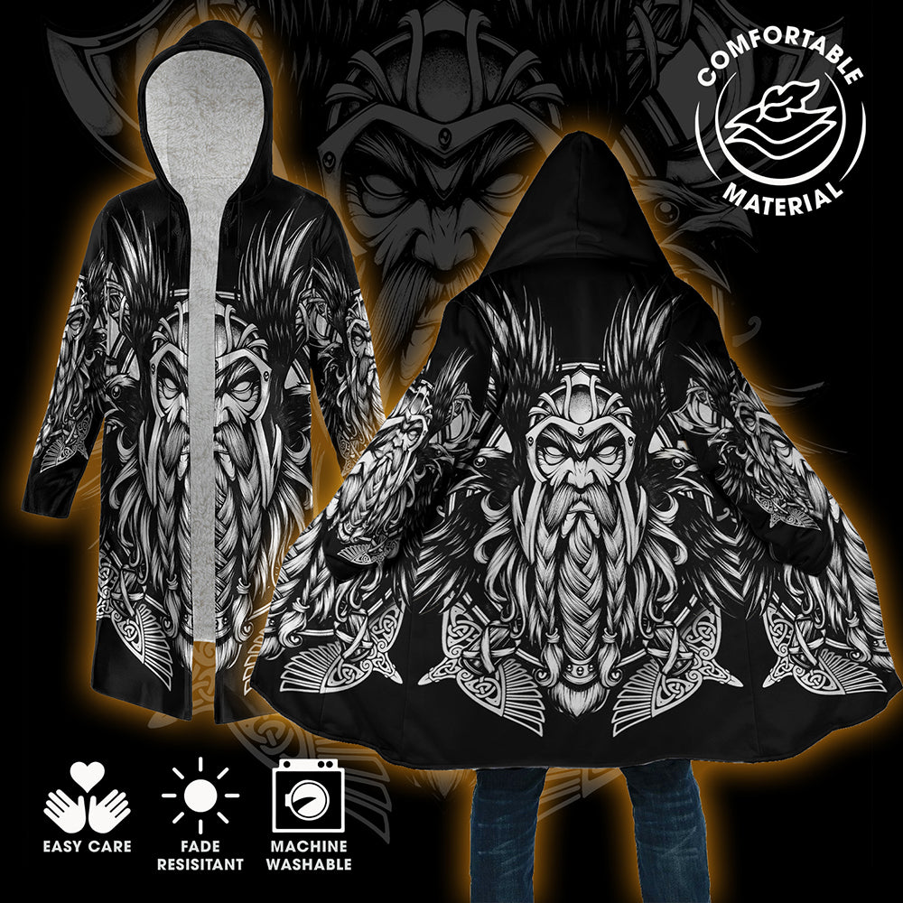 Odin's Watchful Eye - Viking Hooded Cloak