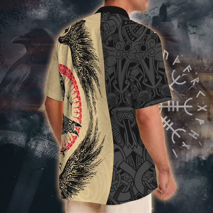 Nordic Raven Rune  – Hawaii Shirt