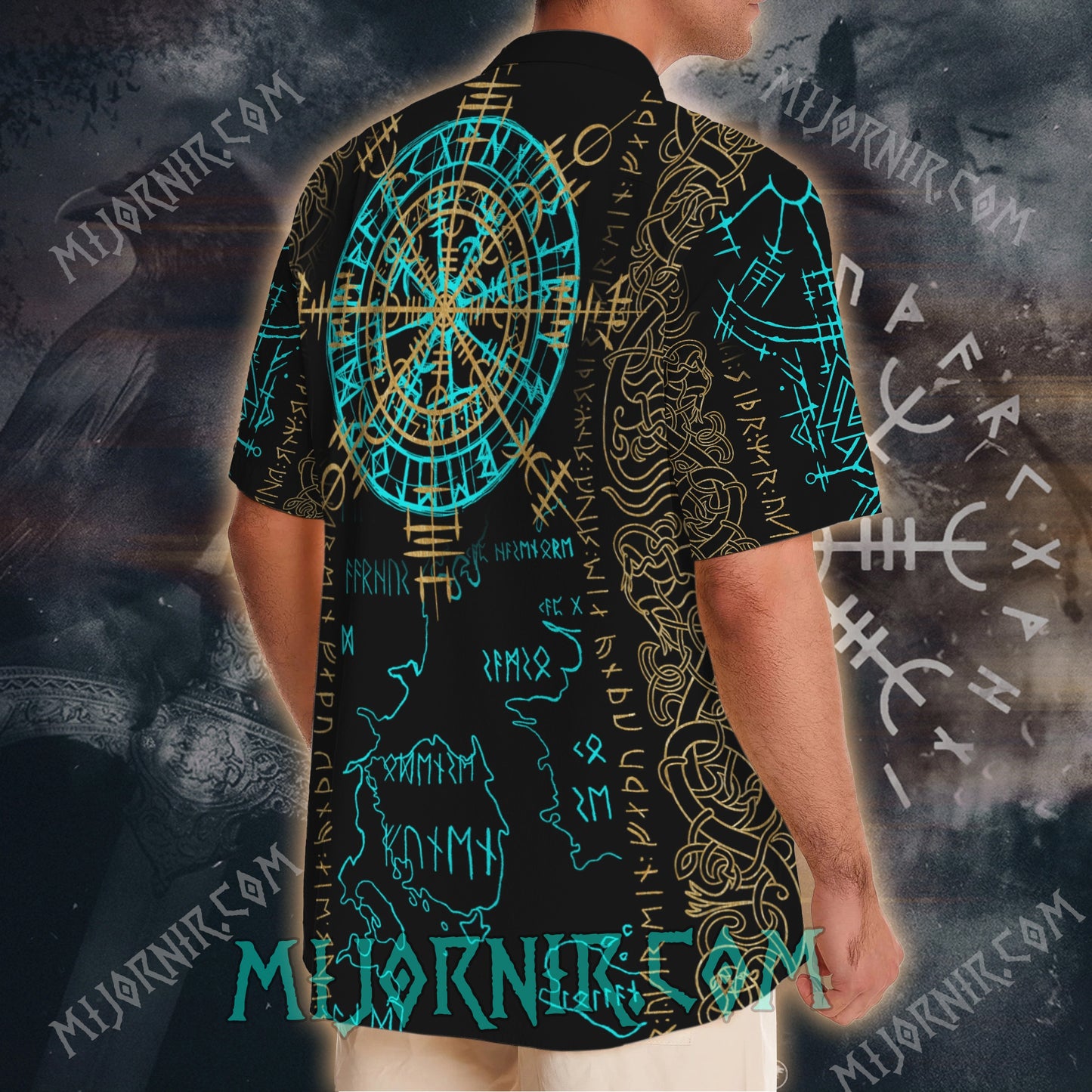 Viking Runes & Vegvisir – Hawaii Shirt