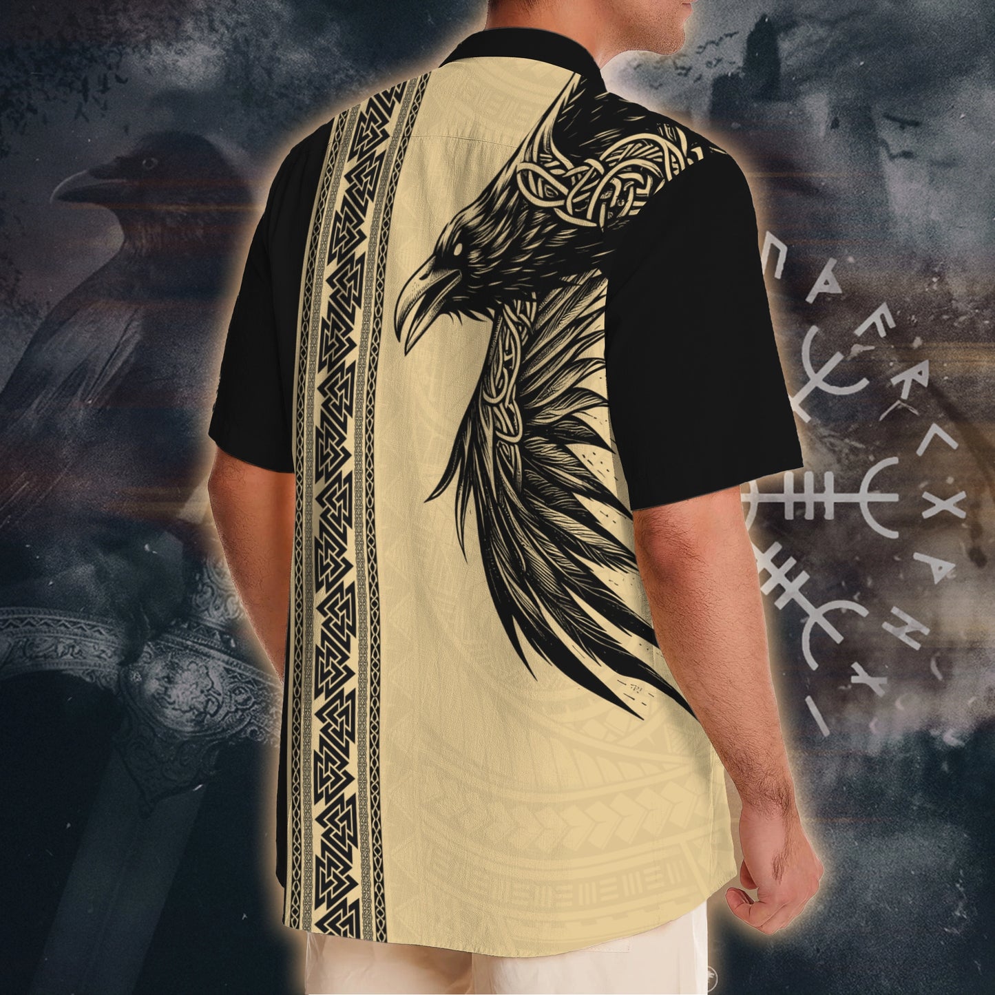 Raven Norse Viking Rune Celtic – Hawaii Shirt