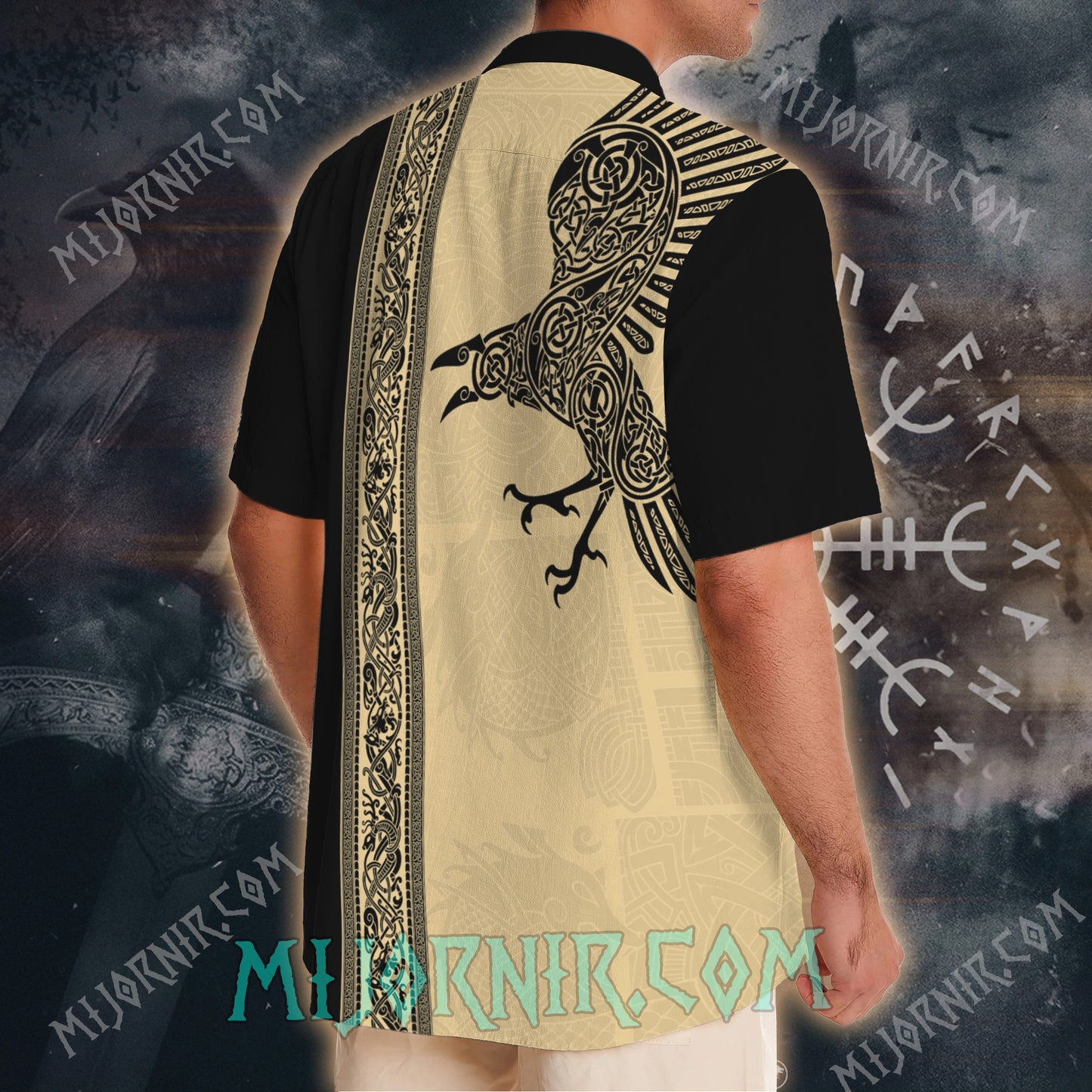 Golden Celtic Raven – Hawaii Shirt