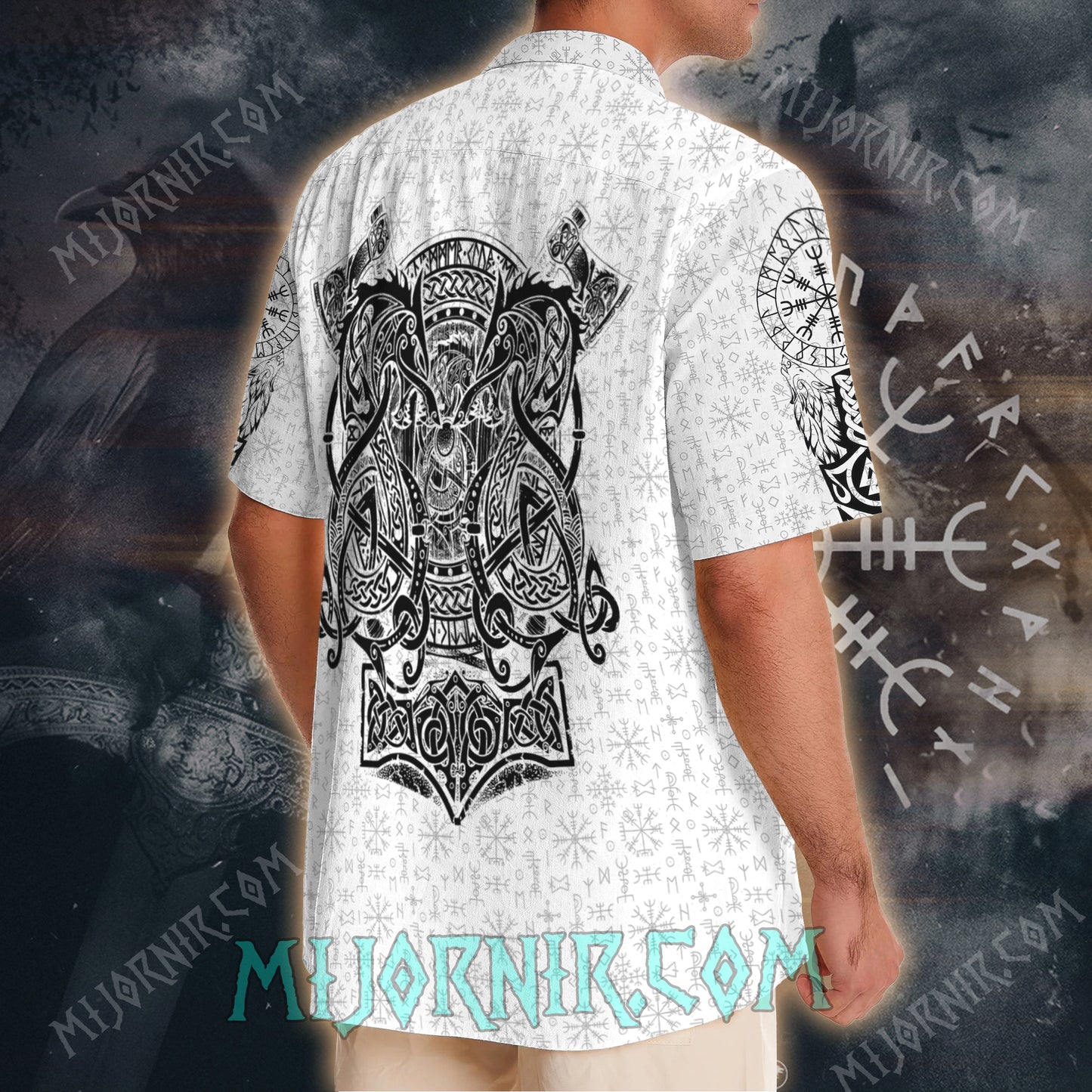 Norse Dragon Shield Viking – Hawaiian Shirt