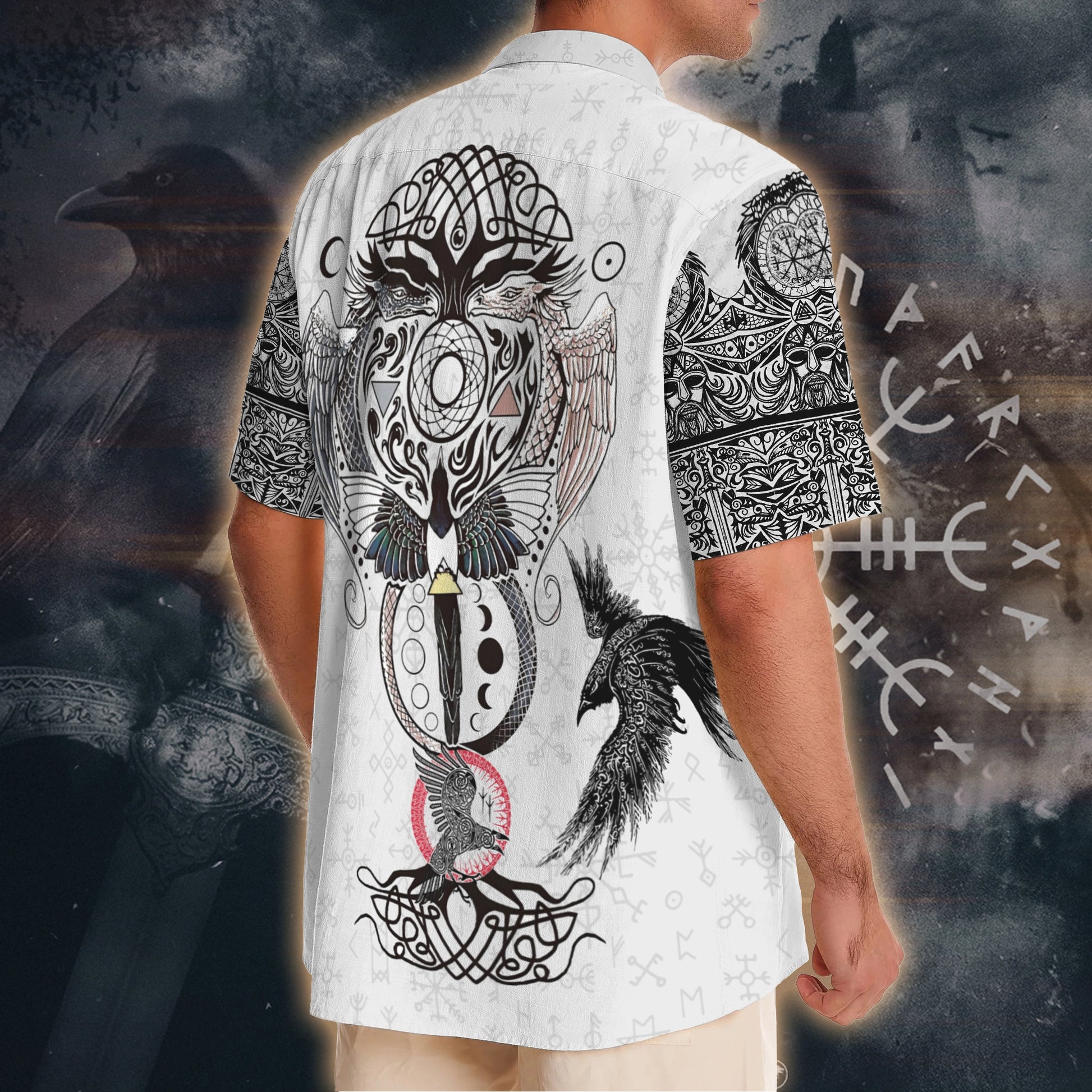 Dragon Shield Viking Hawaiian Shirt