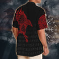 Odin's Crimson Messenger Hawaiian Shirt