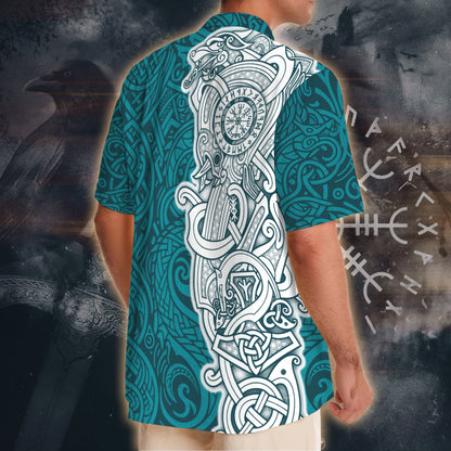 Viking Runes Hawaii Shirt - Nordic Saga Style