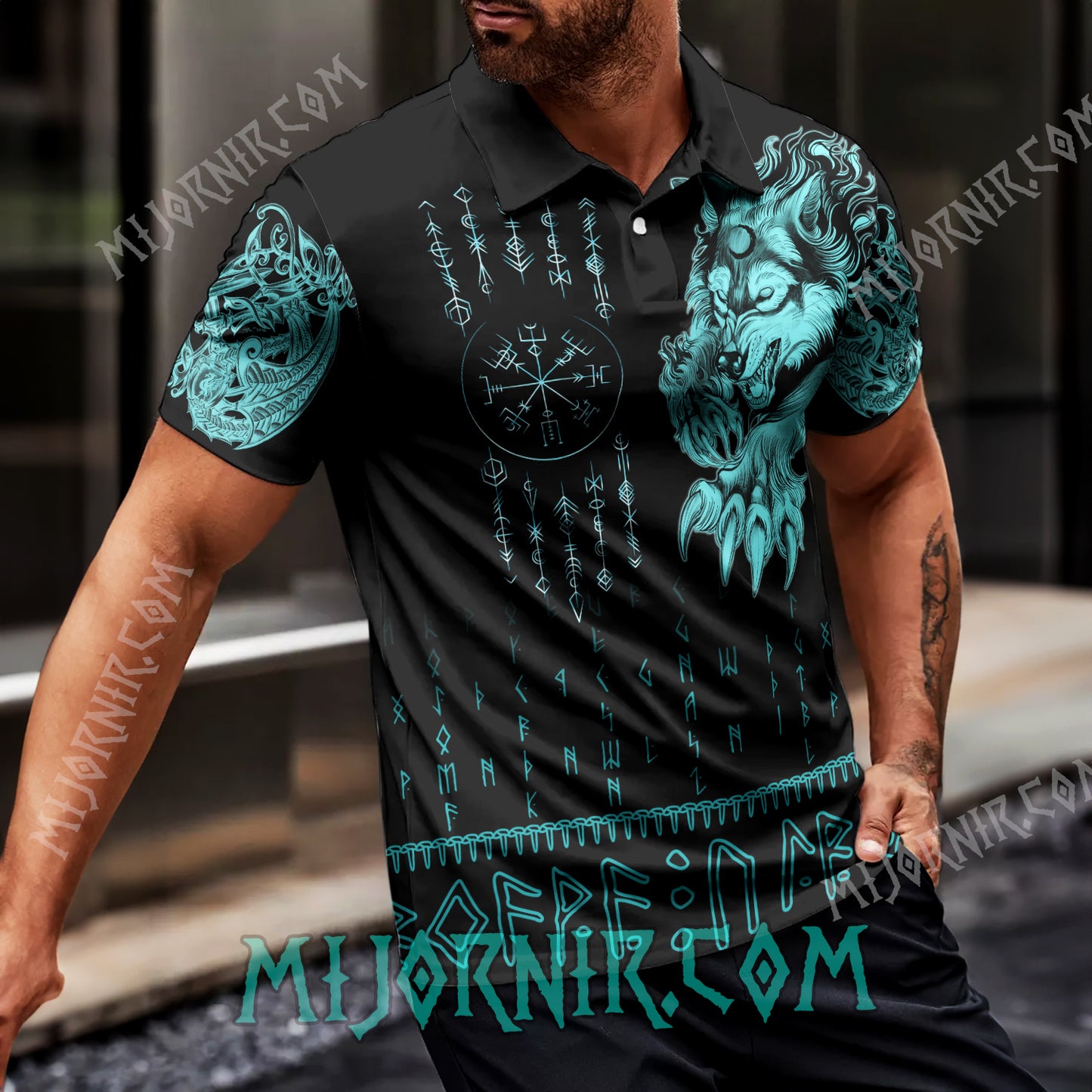 Fenrir's Fury - Viking Polo Shirt