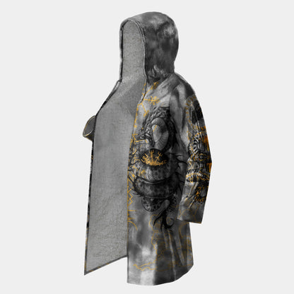 Golden Jormungandr Viking Hooded Cloak