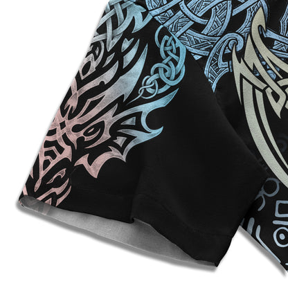 Blue Rune Dragon – Hawaii Shirt