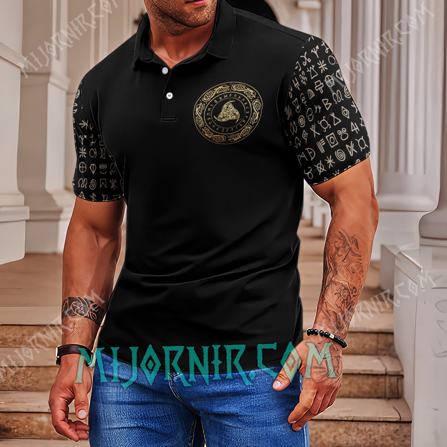 Odin's Rune Power - Viking Polo Shirt