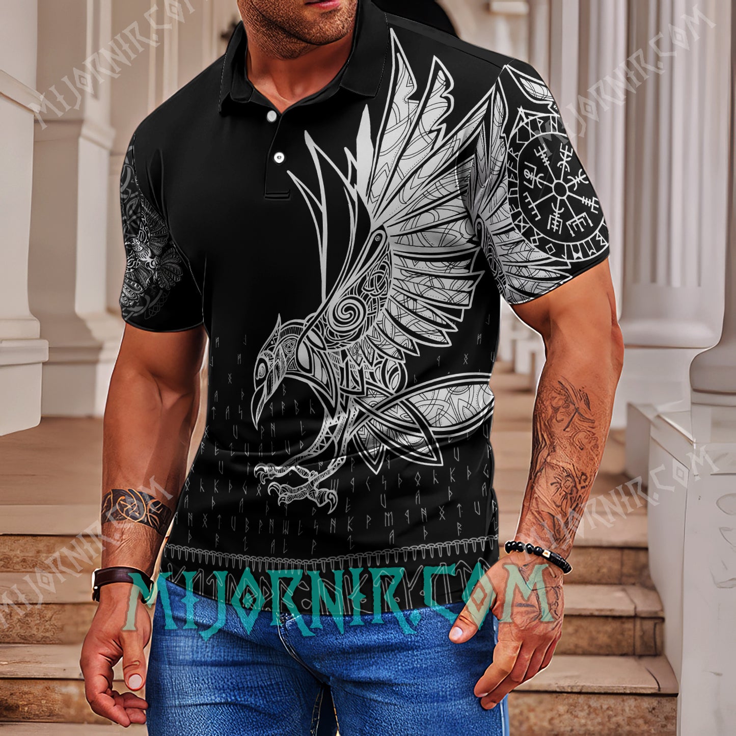 Nordic Raven - Viking Polo Shirt